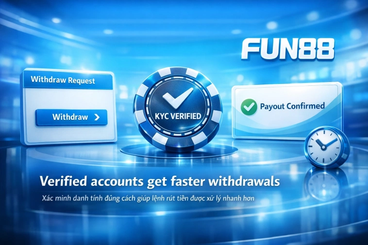 Xác minh KYC Fun88 Irish quy trình rút tiền an toàn