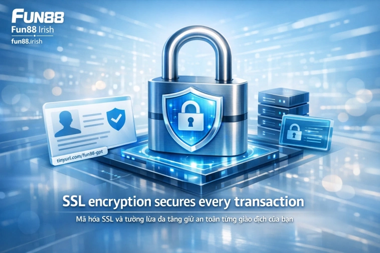 bảo mật kỹ thuật Fun88 tường lửa SSL mã hóa dữ liệu tài khoản