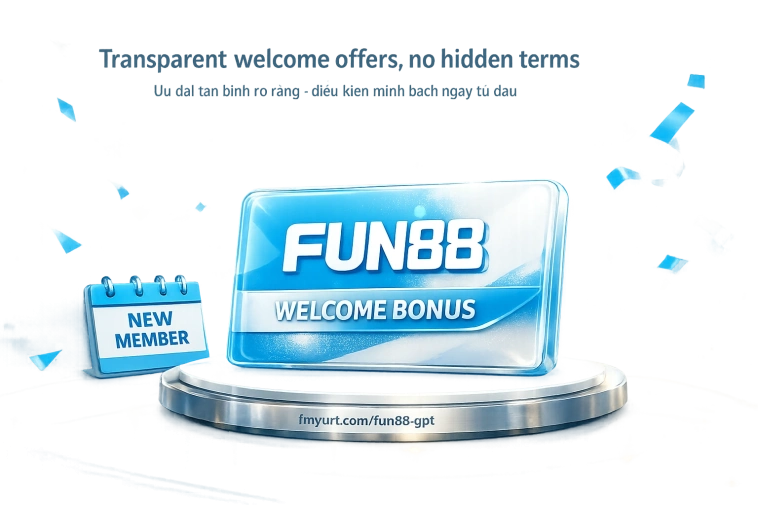 Fun88 welcome bonus new player promotion cashback rewards